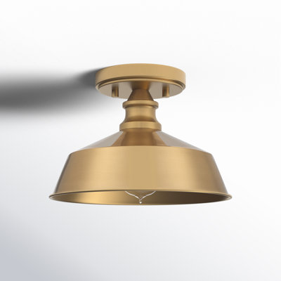 Jeb Single Light Metal Semi Flush Mount