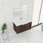 Armoire de salle de bain 36 po avec lavabo en résine, portes à fermeture douce, conception à fixation flottante