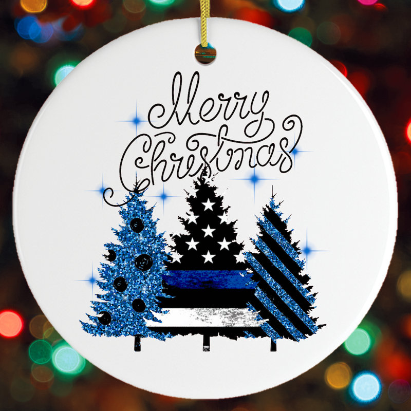 Ornement de l'officier de police «Merry Christmas»