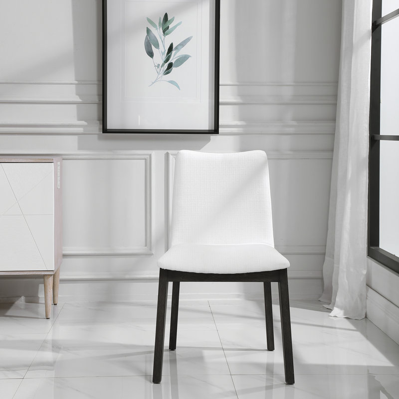 Beth Upholstered Side Chair in White