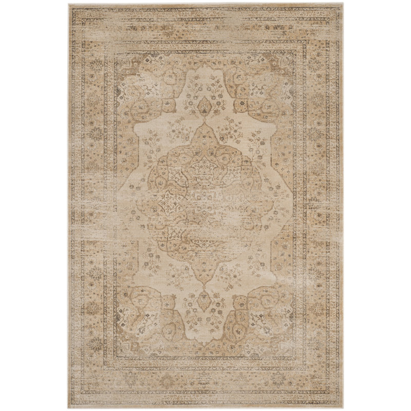 Tapis oriental performance rétro Mancia, Rectangle 4 pi x 5 pi 7 po