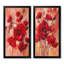 «Red Blooming Poppies», ensemble de 2 impressions sur toile-550739718-550739717