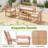 4 Pcs Wood Patio Furniture Set With Soft Seat Cushions Solid Acacia Wood Frame-978497268