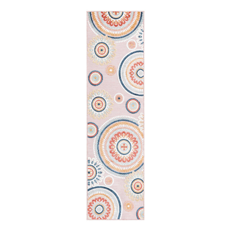 Firman Geometric Indoor / Outdoor Rug, Runner 2'2" x 8'