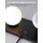 Modern Black Wall Sconce with Glass Globe and Swivel Spotlight, Plug-in or Hardwired-1058796794