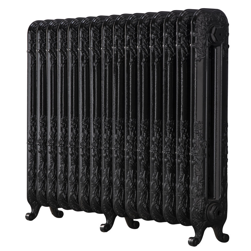 Aanya Horizontal Radiator, 794mm H x 1009mm W x 175mm D, Black Primer