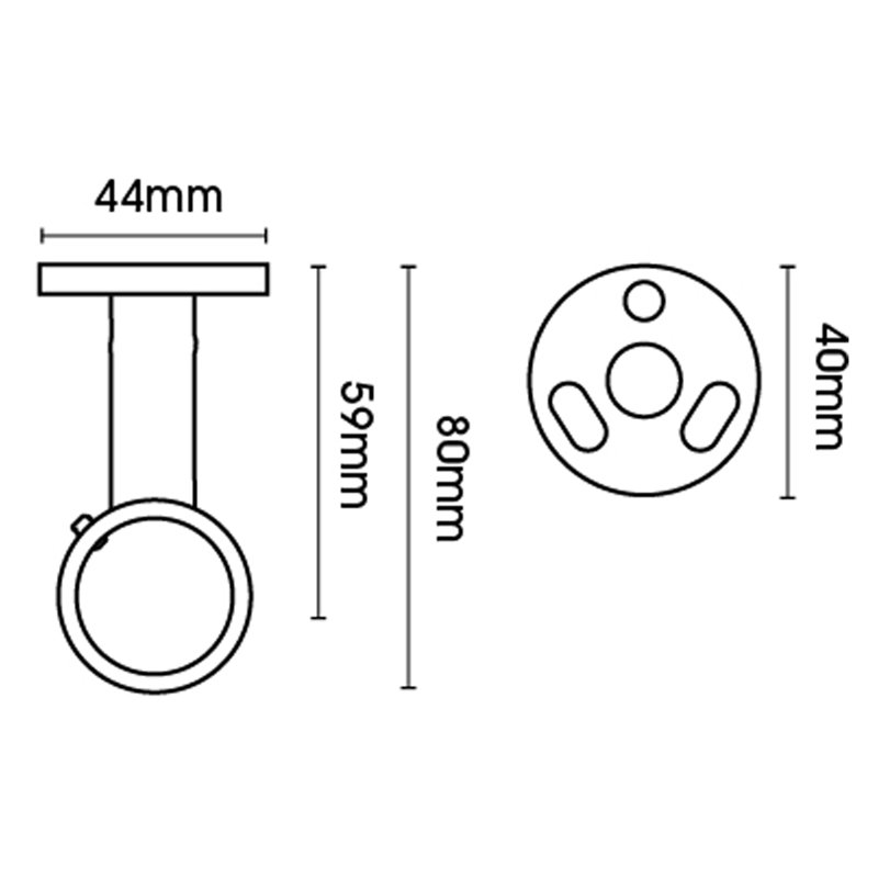 Katrita 8cm Bracket, Black Nickel