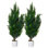 Verdure réaliste résistante aux rayons UV - Cèdre artificiel, ensemble de 2, topiaire à feuilles caduques de 3 pi de hauteur avec feuillage de pin dense dans des pots blancs - Décoration intérieure extérieure résistante aux intempéries, cyprès, 90 cm, 2 pièces