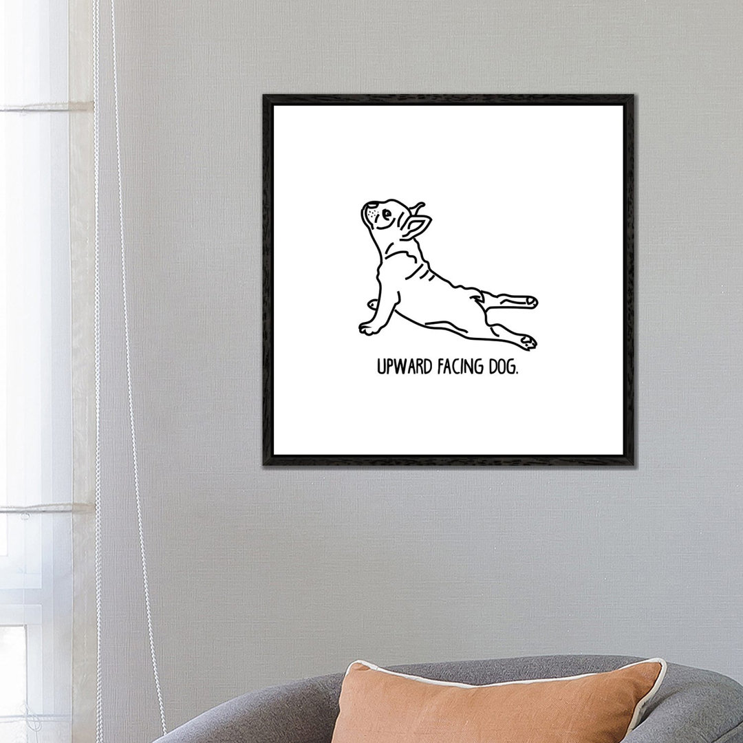 Yoga Dog von Sketch And Paws - Galerie-verpackte Leinwand Giclée auf Leinwand