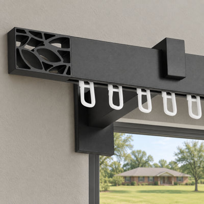 For Living Room, Bedroom, Patio, or Sliding Door Curtains, This Wall-Mounted Aluminum Heavy-Duty Curtain Track Provides a 72 In/6 Ft Custom Window Drapery Track and Extra-Long Room-Divider Track