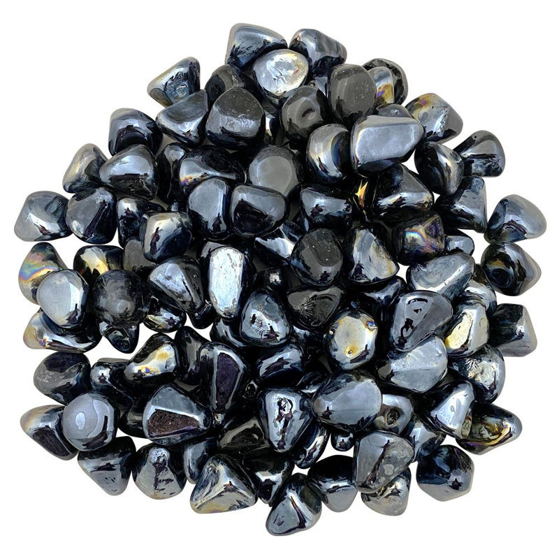 Rain Drop Luster Clear Glass Fire Pit Filler, 10 lbs