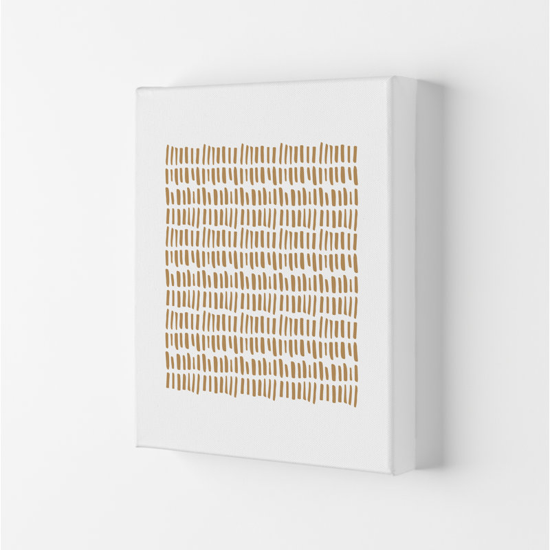 Ethno Sticks Sand - Print, 84.1cm H x 59.4cm W x 4cm D, Wrapped Canvas