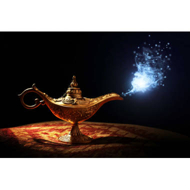 Middle Eastern Brads oil lamp that looks like a magic Genie lamp. HX