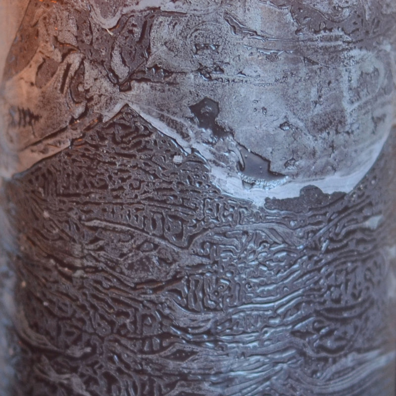 3 Piece Pillar Candle Set, Dark Taupe