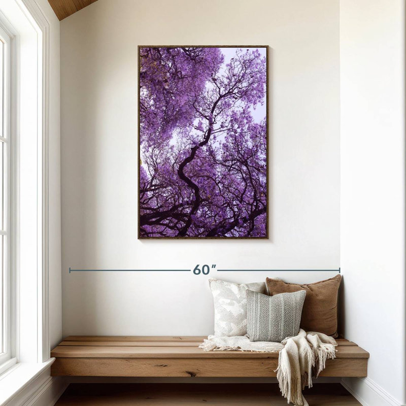 Under Jacaranda Tree, 29" x 43", Floating Frame Walnut