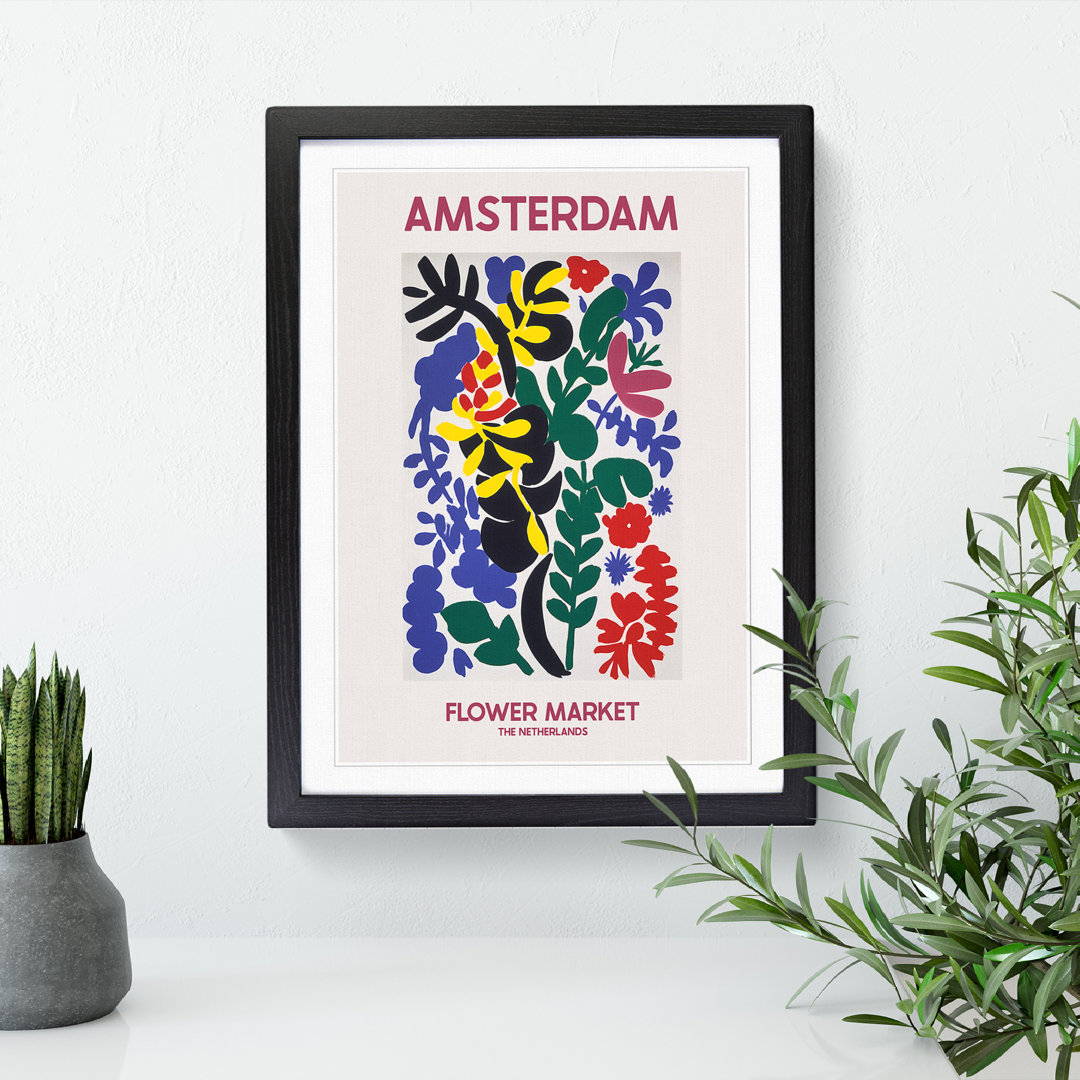 Amsterdam Flower Market Exhibition 1 - Single Picture Frame Print on Wood