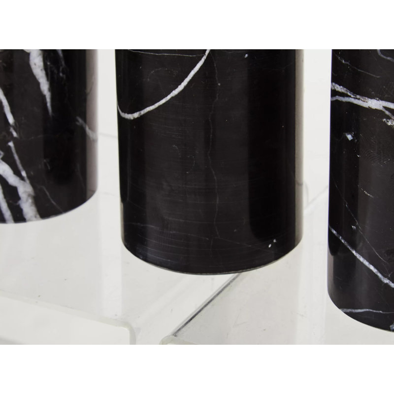 Brenlee 3 Piece Marble Tabletop Tealight Holder Set