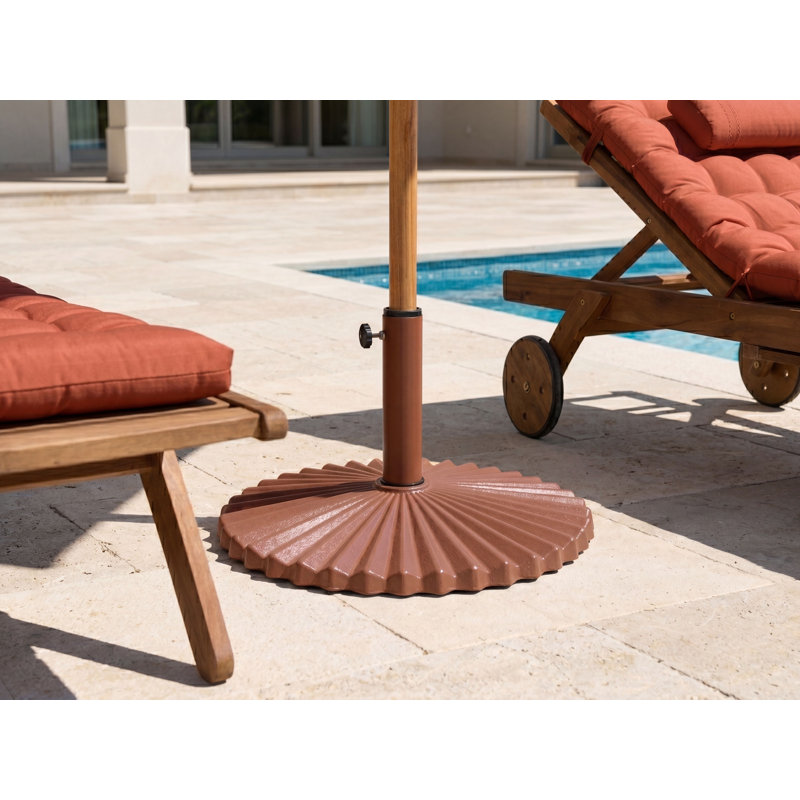 Parasol Base CAREZZA Round Brown 21 kg