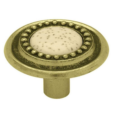 (Paquet de 5) Bouton de cadran solaire de 1-1 / 4 po d'avoine et anglais antique