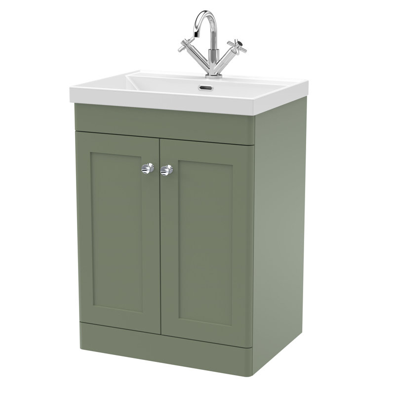 Classique Bathroom Vanity, Satin Green, 61 cm W