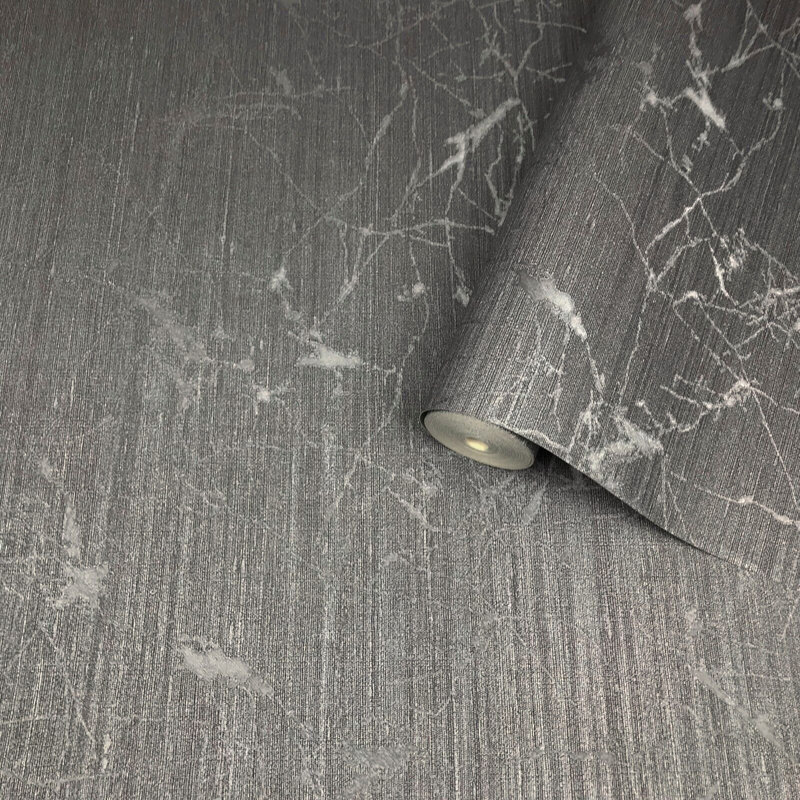 Papier peint gris anthracite métallique texturé uni
