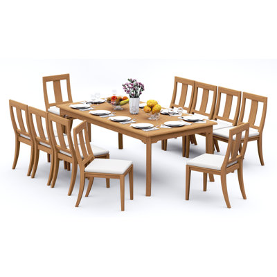 Osborne Teak Wood Patio Dining Set with