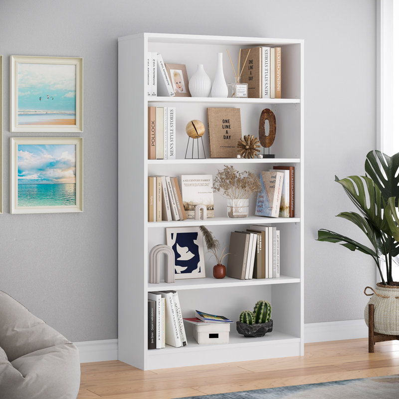 Bibliothèque standard Cremorne, Blanc, (5 tablettes) H 60 po x l 33 po x P 12 po