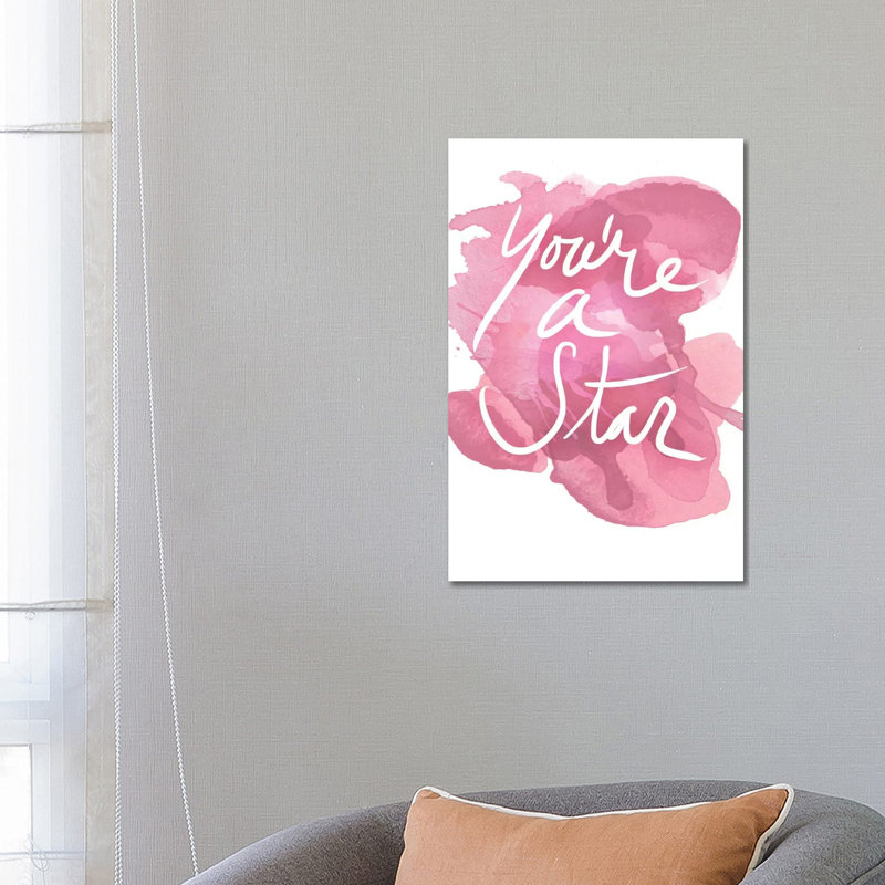 Watercoulours Pink Type V by PI Studio - Wrapped Canvas Print, 66.04 cm H x 45.72 cm W
