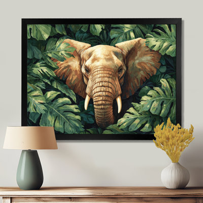 Guidi Elephant Head In The Jungle II - elephant Canvas Wall Art