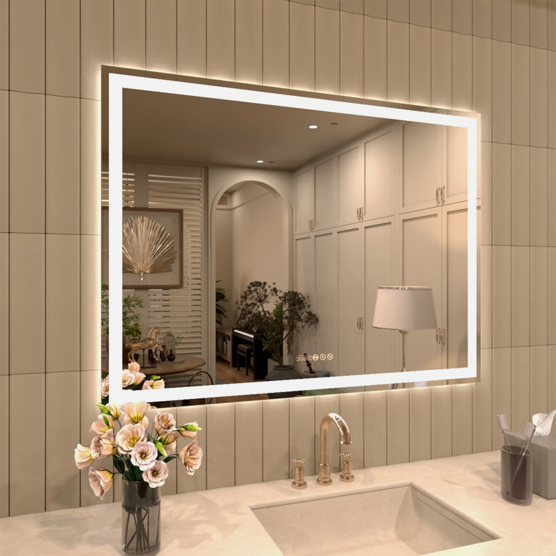 Miroir de salle de bain rectangulaire, 36 po x 48 po