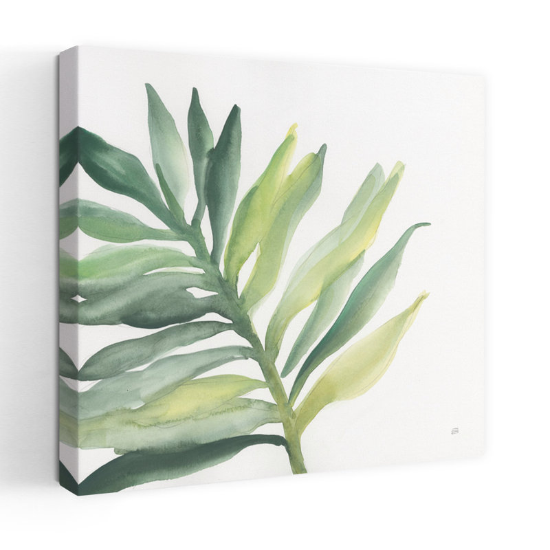 Palmier tropical III, art abstrait de paysage tropical, H 32 po x l 32 po