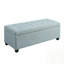 Banc de rangement polyvalent avec grand repose-pieds, couvercle facile à utiliser et coutures élégantes pour les espaces modernes
