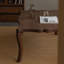 Table de bout en bois massif de style rétro en noyer noir