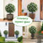 Arbre à fleurs artificielles 23,62 "avec épi de sol, arbres topiaires en soie artificielle, paquet de 2-972241723