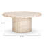 Table basse intérieure / extérieure délavée en travertin