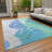 Machine Washable Indoor/Outdoor Xhevrie Seafoam Rug-421846853