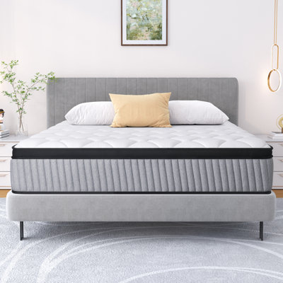 Grand matelas en mousse viscoélastique gélifiée de 10 pouces, convient aux nuits fraîches et à la décompression, matelas mi-pelucheux, bonheur