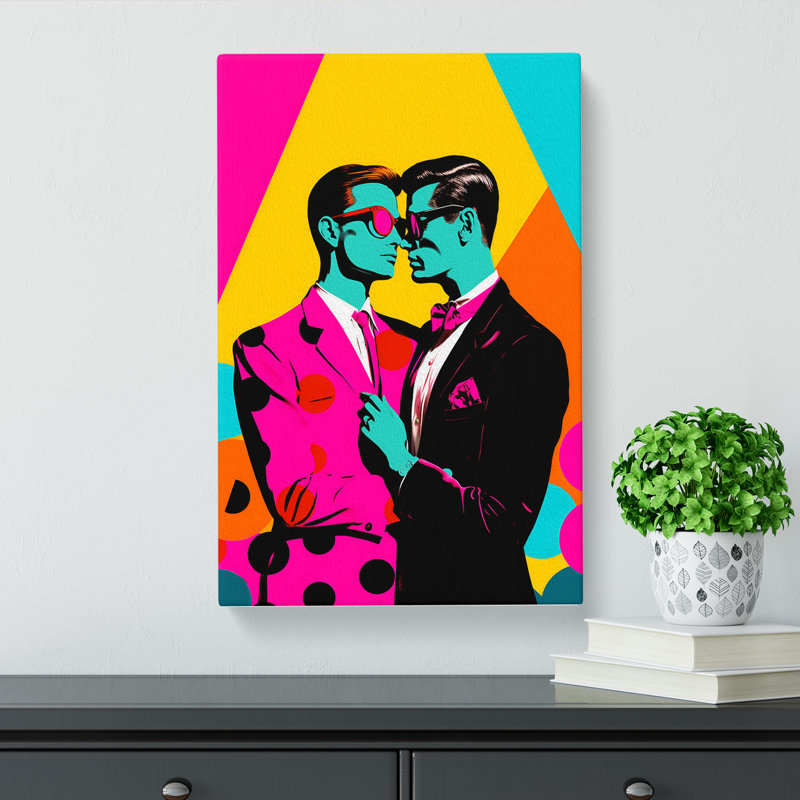 Two Men In Love Pop No.2 - Print, 60cm H x 40cm W x 3cm D