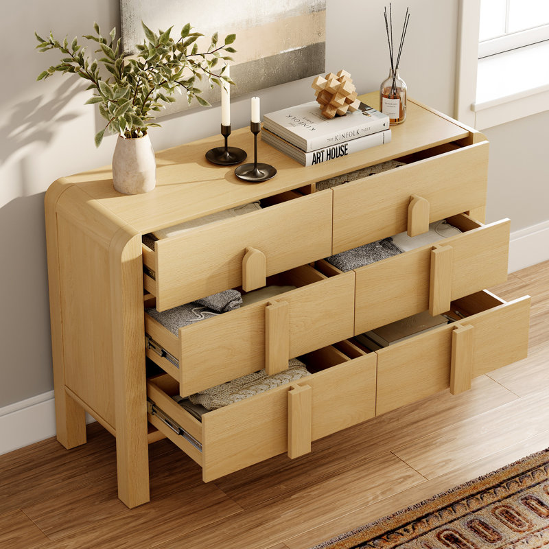 Ensemble de chambre à coucher, commode en bois et ensemble de table de chevet 5 pièces Adora, Chêne