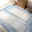 Hand Knotted Striped Area Rug in Silver/Blue-46809769