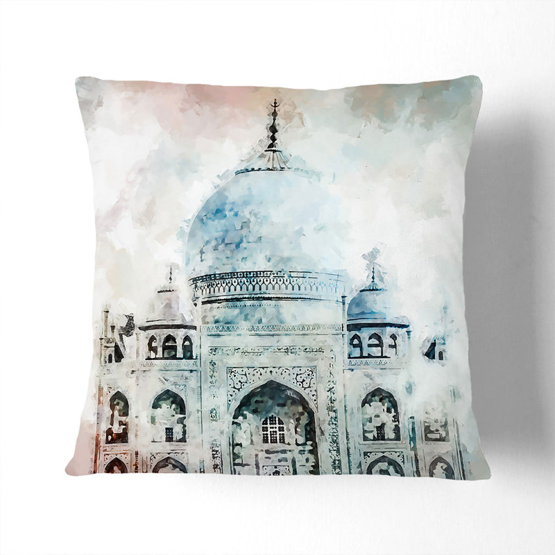 Square Throw Cushion, White, 55cm H x 55cm W x 20cm D