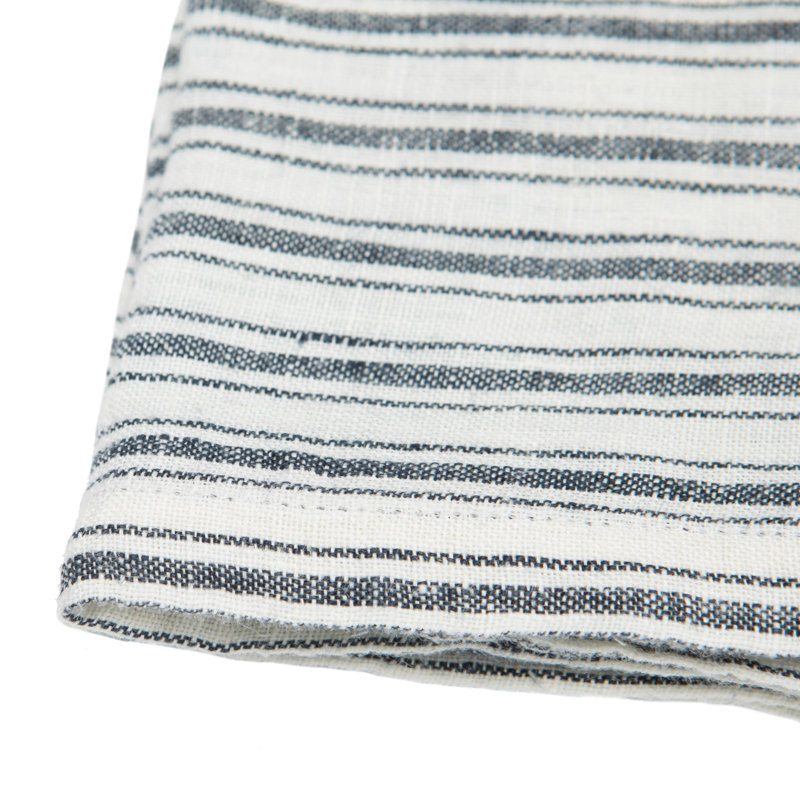 Boat Stripe Linen Striped Tea Towel, White/Blue