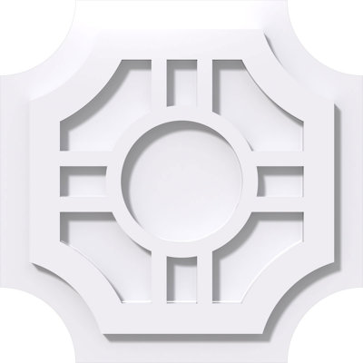 36"OD x 4"ID x 10 3/4"C x 1"P Haus Architectural Grade PVC Contemporary Ceiling Medallion