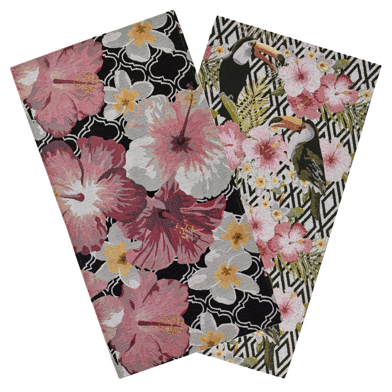 Kingsland Floral Flatweave Area Rug, Rectangle 50 x 80cm