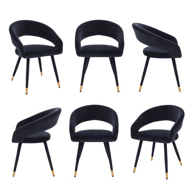 18'' H Velvet Upholstered Armchair