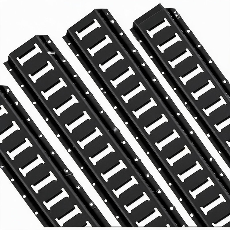 Rail de contrôle de chargement E-Track de 2,35 m (7,7 pi), système d'ancrage en acier Q235 pour plateau de camion, remorque, camionnette, divisé en deux sections de 1,22 m (4 pi)