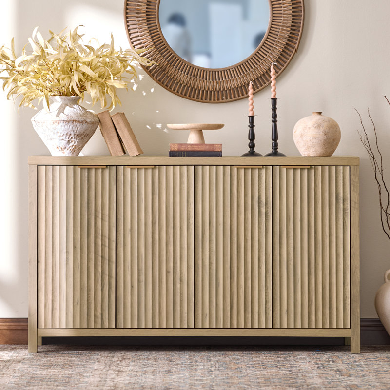 Nicolee 141cm Wide Credenza, Sand Oak