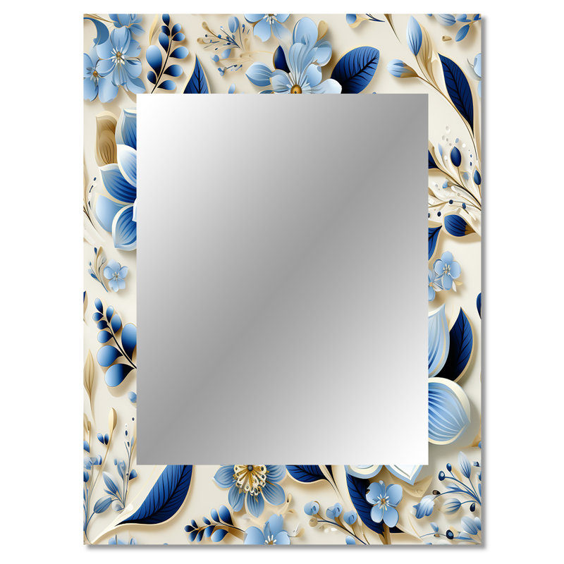 Motif cachemire Garabet de simplicité scandinave - Miroir décoratif cachemire, 40 po x 30 po