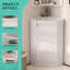 Single Bathroom Vanity with Drop In Ceramic Basin-2070833468