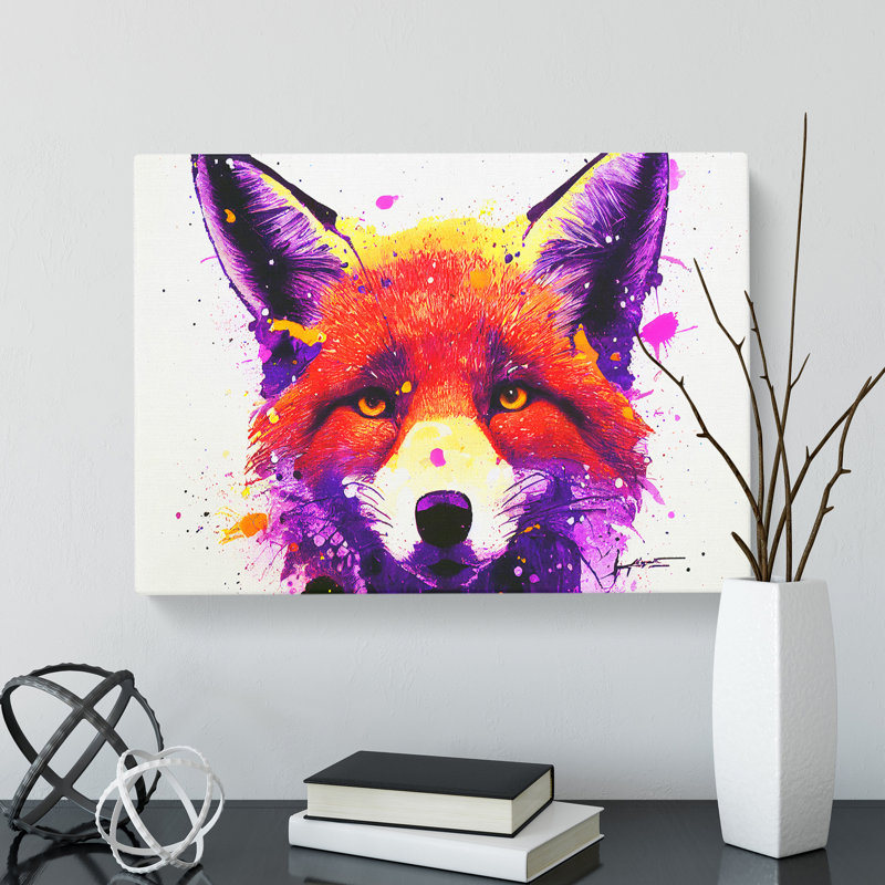 Fox Splash Vol.2 Abstract - Wrapped Canvas, 50cm H x 76cm W x 3cm D